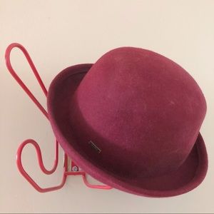 Wine red hat for autumn